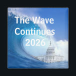 Customize Blue Wave Election 2026 マグネット<br><div class="desc">A mighty blue wave washed up on American politics beginning with the midterm elections of 2018. The midterms of 2026 are even more important with the need for Democrats to regain control of the Senate and House of Representatives to reign-in the excesses of the White House for the remaining presidential...</div>