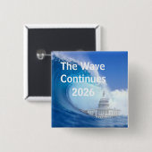 Customize Blue Wave Election 2026 Button 缶バッジ (正面&裏面)