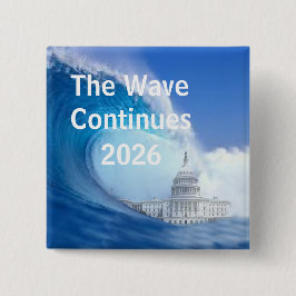 Customize Blue Wave Election 2026 Button 缶バッジ