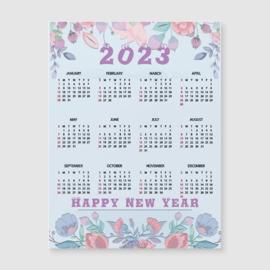 Customize Budget Calendar 2023 Merry Christmas (正面)