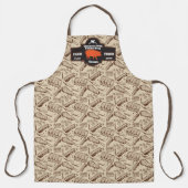 Customize Butcher Shop Brown Hog Pork Rib Design エプロン (正面)