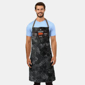 Customize Butcher Shop Orange Hog Pig Black Camo エプロン (着用した状態)