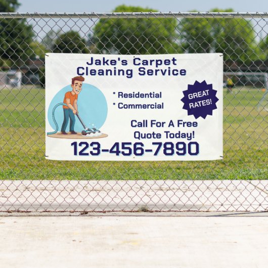 Customize Carpet Cleaning Business Promotional  横断幕 (インサイチュ)