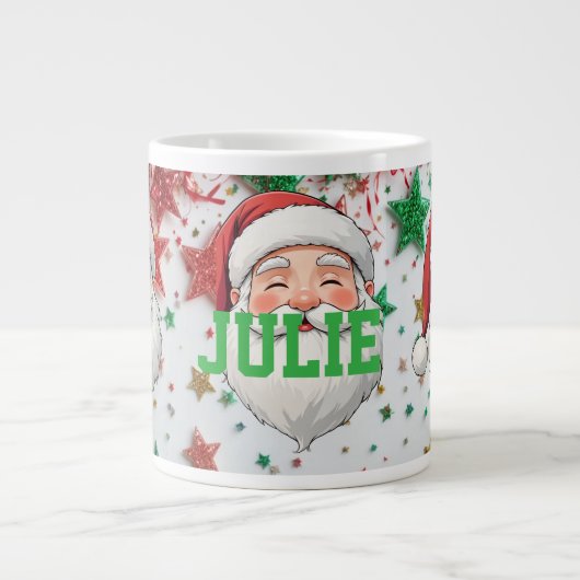 Customize Christmas mug gift ジャンボコーヒーマグカップ (正面)