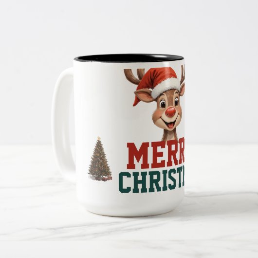 Customize Christmas mug gift ツートーンマグカップ (正面左)