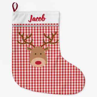 Customize Christmas Stocking - Rudolph ラージクリスマスストッキング