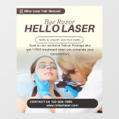 Customize Clean Laser Hair Removal Clinic Promo ウィンドウサイン (シート)