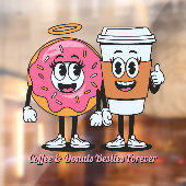 Customize Coffee And Donuts Besties Forever Promo ウィンドウサイン (シート2)