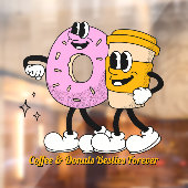 Customize Coffee And Donuts Besties Forever Promo ウィンドウサイン (シート2)