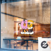 Customize Coffee And Donuts Besties Forever Promo ウィンドウサイン (カフェ窓)