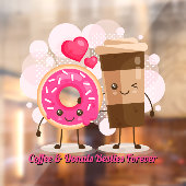 Customize Coffee And Donuts Besties Forever Promo ウィンドウサイン (シート2)
