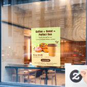 Customize Coffee And Donuts The Perfect Duo ウィンドウサイン (カフェ窓)