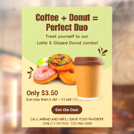 Customize Coffee And Donuts The Perfect Duo ウィンドウサイン