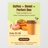 Customize Coffee And Donuts The Perfect Duo ウィンドウサイン (シート)