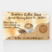 Customize Coffee Shop Grand Opening Special Day  横断幕 (横)