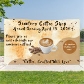 Customize Coffee Shop Grand Opening Special Day  横断幕 (外側)