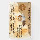Customize Coffee Shop Grand Opening Special Day  横断幕 (縦)