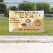 Customize Coffee Shop Grand Opening Special Day  横断幕 (インサイチュ)