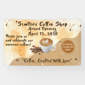 Customize Coffee Shop Grand Opening Special Day  横断幕 (横)
