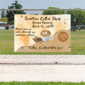 Customize Coffee Shop Grand Opening Special Day  横断幕 (インサイチュ)