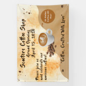 Customize Coffee Shop Grand Opening Special Day  横断幕 (縦)