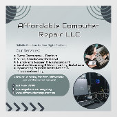 Customize Computer Repair Shop Promotional  ウィンドウサイン (シート)