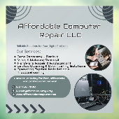 Customize Computer Repair Shop Promotional  ウィンドウサイン (シート3)