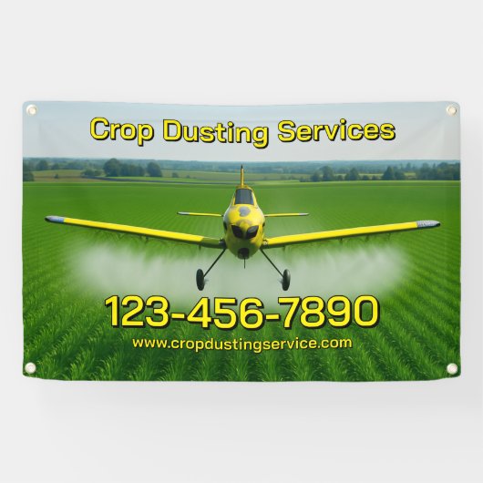 Customize Crop Dusting Services Business Fence 横断幕 (横)