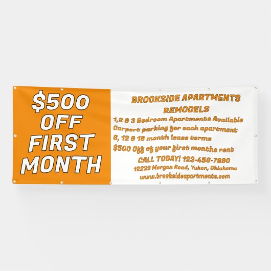 Customize Detailed Apartments For Rent $500 Off Fi 横断幕 (横)