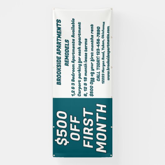 Customize Detailed Apartments For Rent $500 Off Fi 横断幕 (縦)