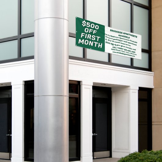 Customize Detailed Apartments For Rent $500 Off Fi 横断幕 (ビルの外側)