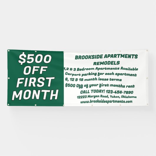 Customize Detailed Apartments For Rent $500 Off Fi 横断幕 (横)