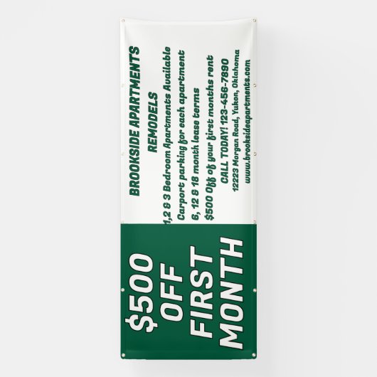 Customize Detailed Apartments For Rent $500 Off Fi 横断幕 (縦)