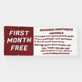 Customize Detailed Apartments For Rent First Month 横断幕 (横)