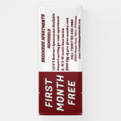 Customize Detailed Apartments For Rent First Month 横断幕 (縦)