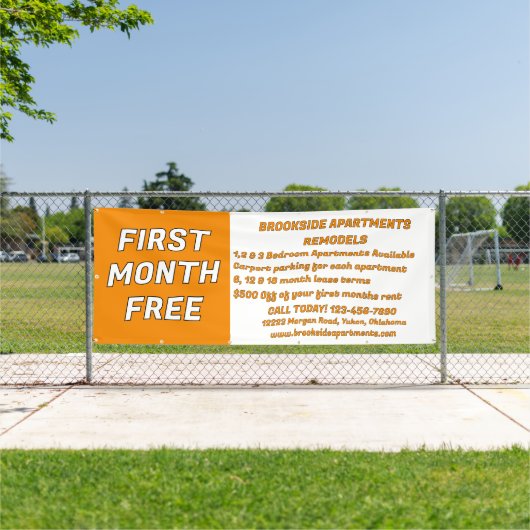 Customize Detailed Apartments For Rent First Month 横断幕 (インサイチュ)