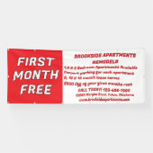 Customize Detailed Apartments For Rent First Month 横断幕 (横)