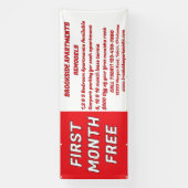 Customize Detailed Apartments For Rent First Month 横断幕 (縦)