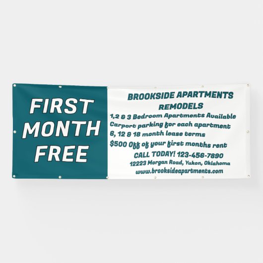 Customize Detailed Apartments For Rent First Month 横断幕 (横)