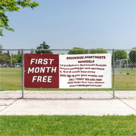 Customize Detailed Apartments For Rent First Month 横断幕