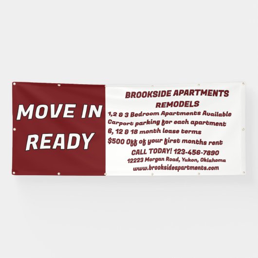 Customize Detailed Apartments For Rent Move In Rea 横断幕 (横)