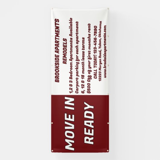 Customize Detailed Apartments For Rent Move In Rea 横断幕 (縦)