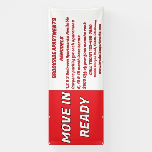 Customize Detailed Apartments For Rent Move In Rea 横断幕 (縦)