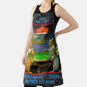 Customize Dogs Playing Snooker Billiard Fun Spoof  エプロン (インサイチュ)