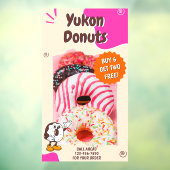 Customize Donuts Beige Pink Promotion ウィンドウサイン (シート3)