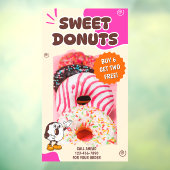 Customize Donuts Beige Pink Promotion ウィンドウサイン (シート3)