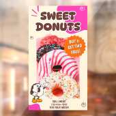 Customize Donuts Beige Pink Promotion ウィンドウサイン (シート2)