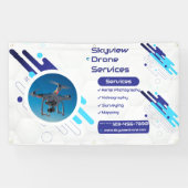 Customize Drone Services Business Promotional  横断幕 (横)