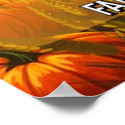 Customize Farm Fall Harvest Horse Drawn Wagon Ride ポスター (角)