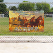 Customize Farm Fall Harvest Horse Drawn Wagon Ride 横断幕 (インサイチュ)